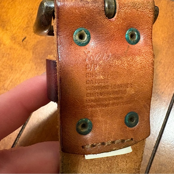 Vintage Boho Leather Perforated Belt Western Distressed - Picture 5 of 6